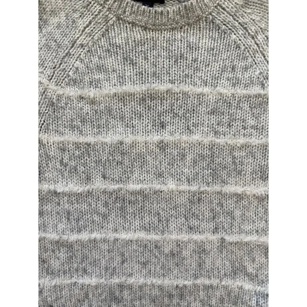 J. Crew Wool‎ Knit Crew Neck Wool Sweater Stripe Gray Size XS